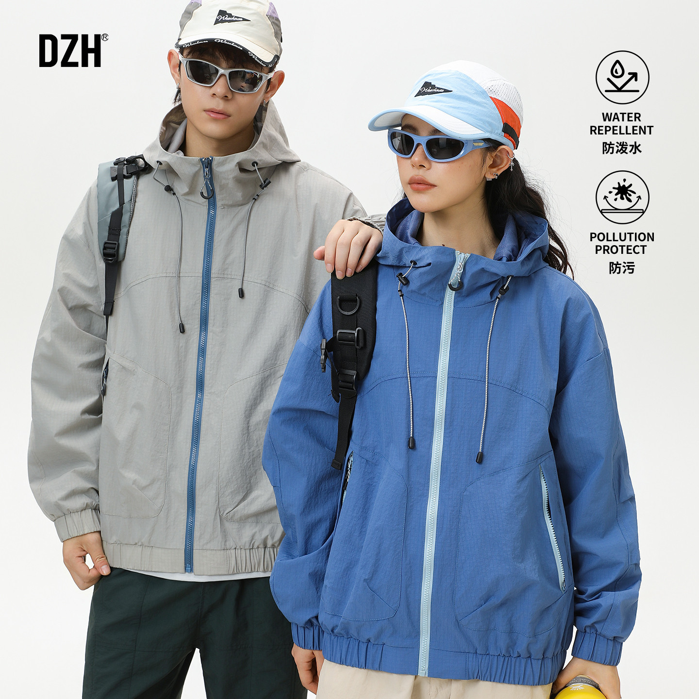 男士户外冲锋衣男款2026新款防水防风休闲外套男青少年秋季登山服