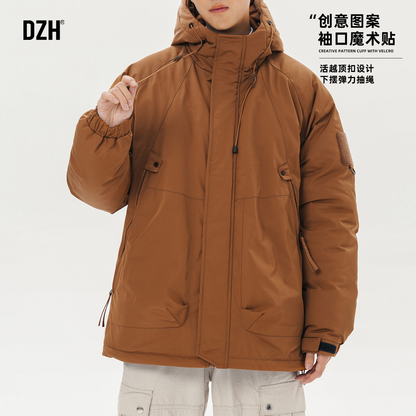 男士加厚保暖棉服男款新款冬装宽松外套潮牌冬季大码工装厚棉袄冬