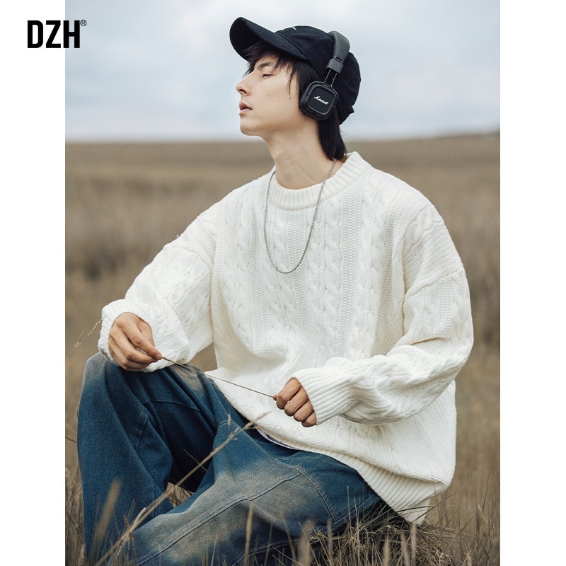 男士打底衫情侣毛衣男冬款慵懒风针织毛线衣2025新款男生港风外套,男装,针织衫/毛衣,淘宝优惠券,粉丝福利购,淘宝优惠卷