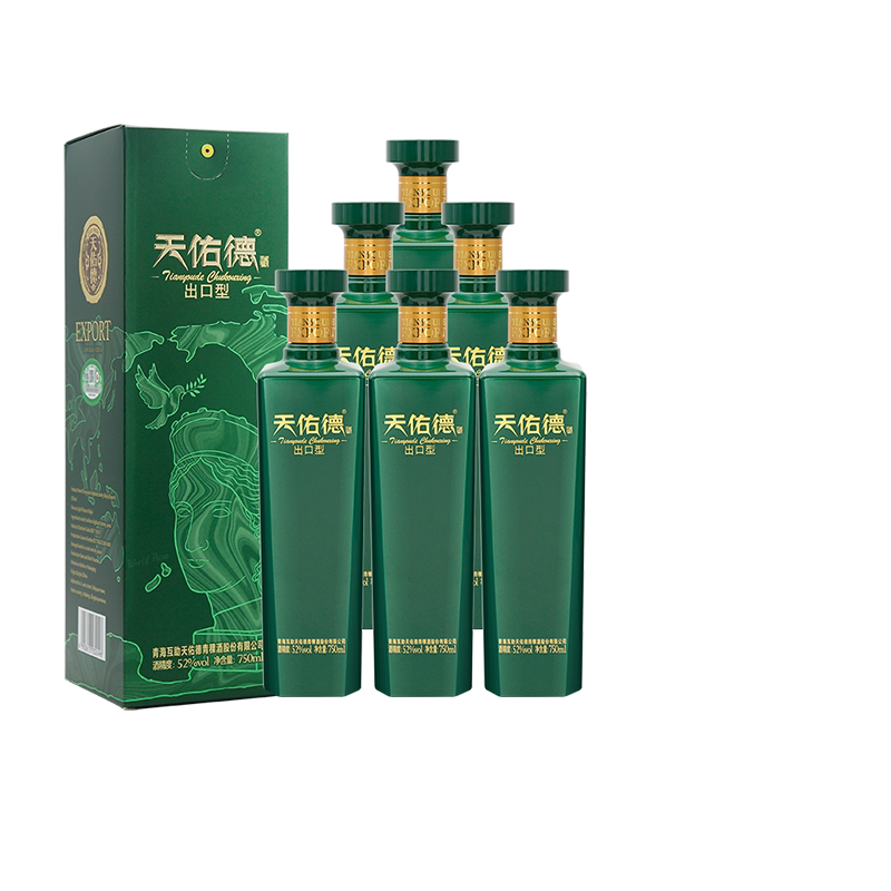 双11 天佑德青稞酒52度有机出口型和平版750ml清香型高度白酒整箱