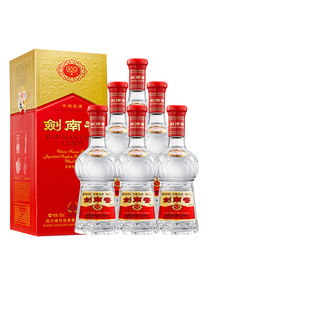 中酒网 6整箱浓香型高度白酒婚宴酒水送礼 剑南春水晶剑52度500ml