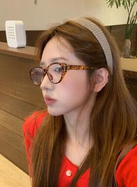 韩版毛线条纹秋冬编织发箍纯色发箍女2024新款头箍外出简约气质发