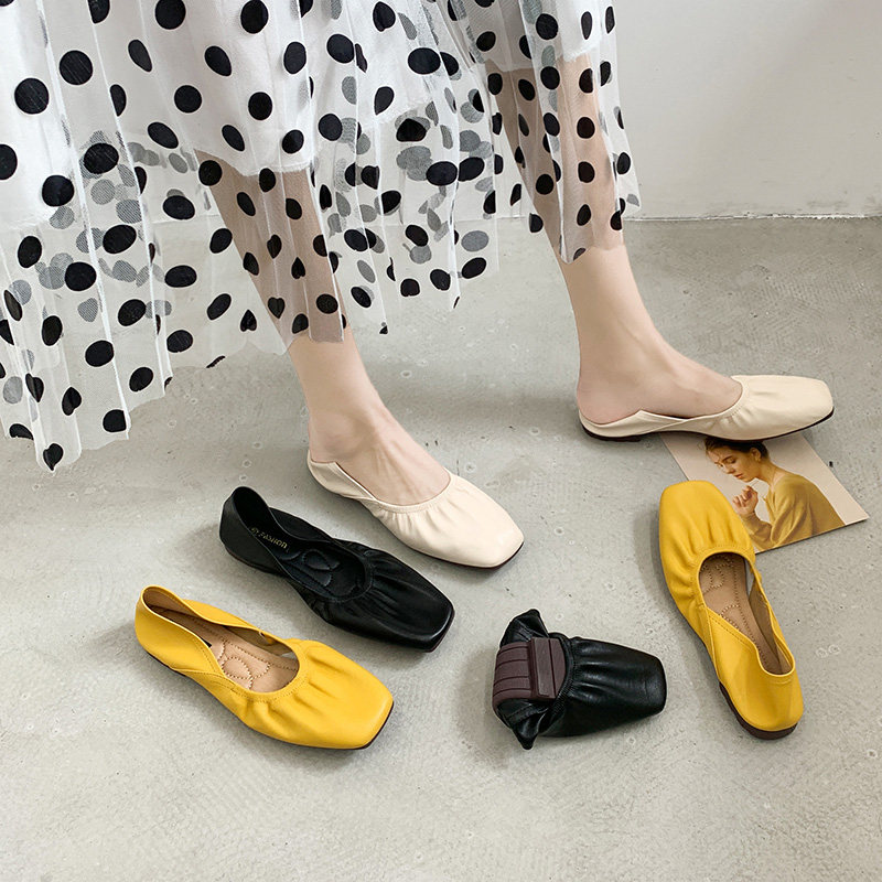 Net red single shoe woman 2019 Autumn Shallow mouth Flat bottom Versatile tender Every evening peas Chicken rolls Grandma shoes Ballet shoesin the Women's Shoes, Low shoes  category - from Buy2taobao.com to provide professional Taobao agent buy service