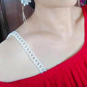 全新白色防滑内衣双肩带仿珍珠吊带性感美背文胸带可调节胸罩带子