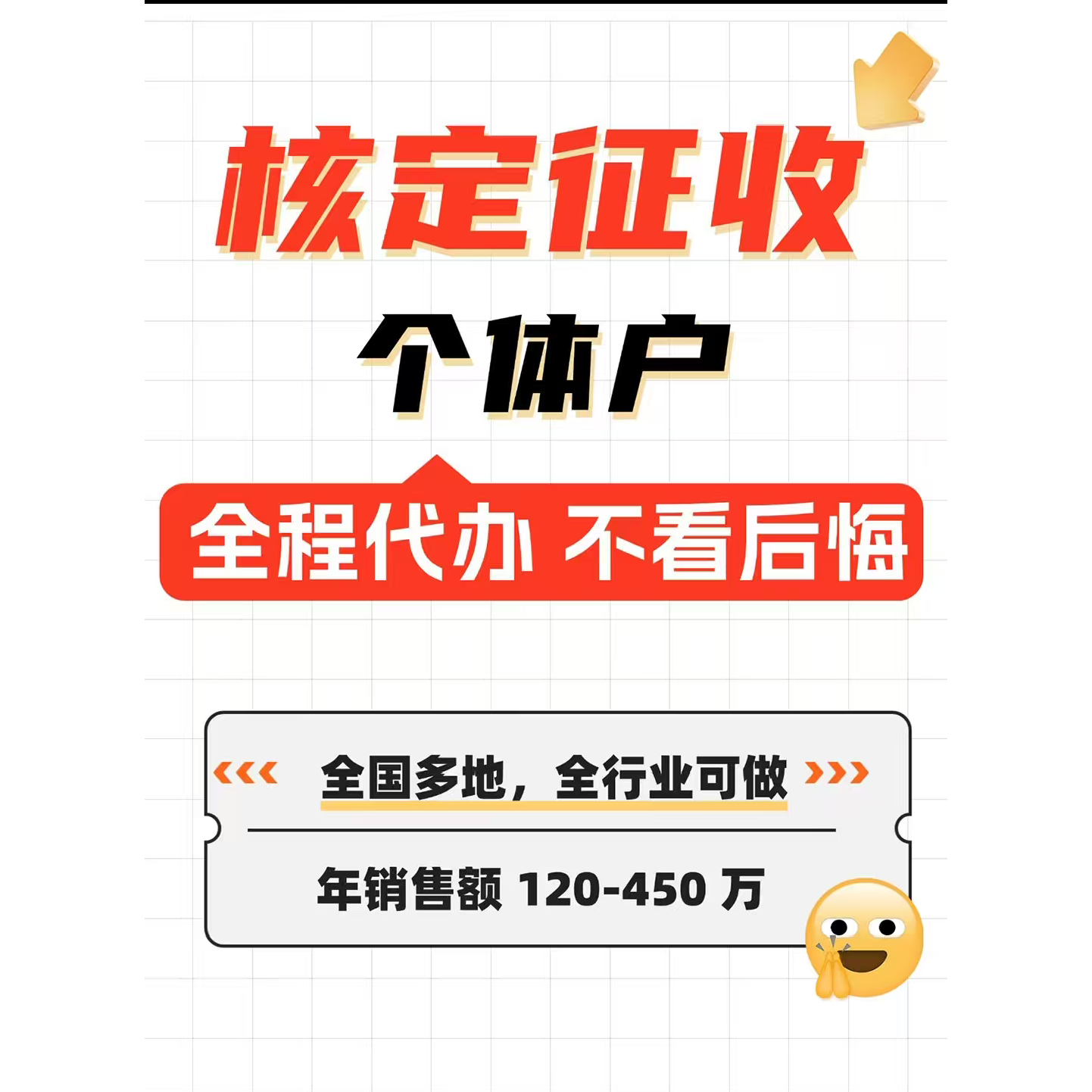 核定个体户全称办理定期定额个体户武汉个体户注册代账变更注销
