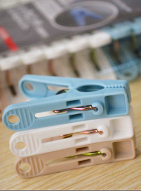 日本KM2005强力衣夹 塑料晾衣夹床单固定晒衣夹 防风晾晒夹子30P