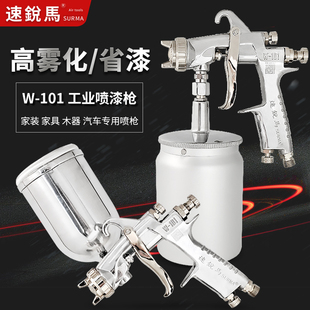 速锐马W101气动喷枪油漆喷枪喷漆木工家具汽车面漆上下壶喷涂工具
