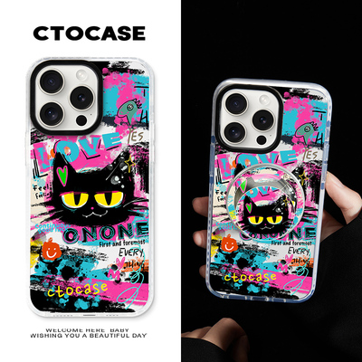 CTOCASE苹果磁吸壳原创可爱猫猫