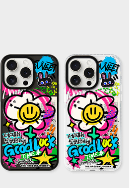 原创【笑脸花】涂鸦适用苹果手机壳iphone17Air磁吸壳13搞怪设计1214PM防摔15promax保护16PLUS独特设计情侣