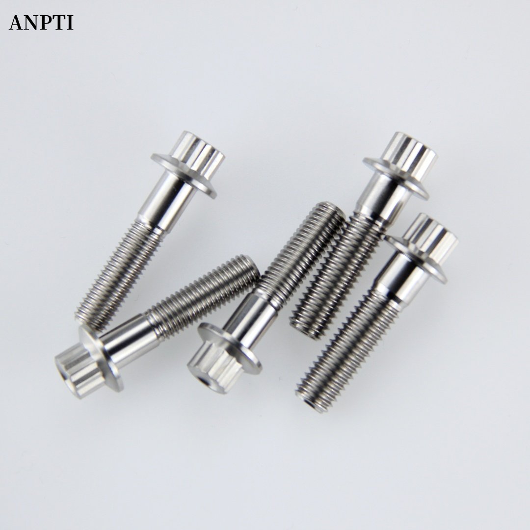 钛合金轮毂螺丝螺母双片汽车改装tc4外12十二角法兰m7*32/m8*32