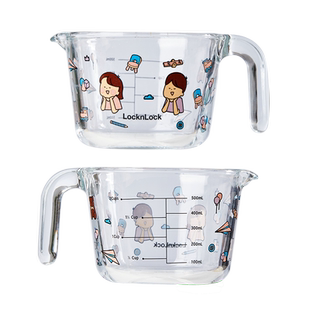 乐扣乐扣量杯带刻度玻璃耐高温烘焙打蛋杯家用厨房专用辅食计量杯