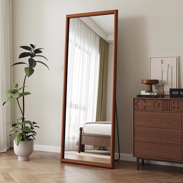 中古风实木全身镜落地镜