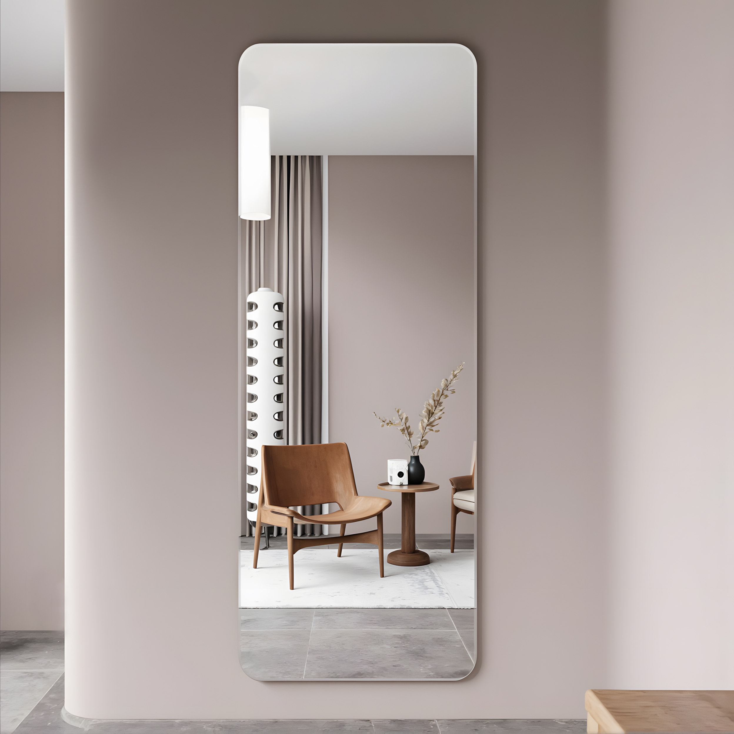 轻奢无框穿衣镜贴墙自粘壁挂全身