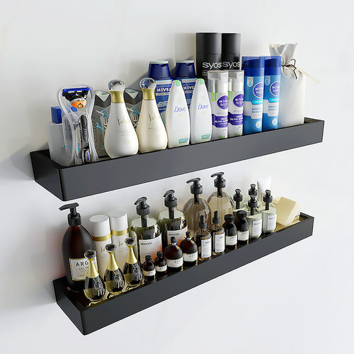 淋浴室玻璃免打孔厨卫厕所置物架