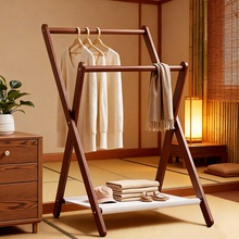 实木挂衣架落地家用卧室衣帽架不占空间晾衣架衣服置物架衣服挂架