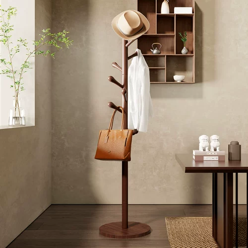 Напольная вешалка для одежды из древесины бука, вешалка для одежды для спальни, офисная, простая, прочная и долговечная, вешалка для одежды в новом китайском стиле