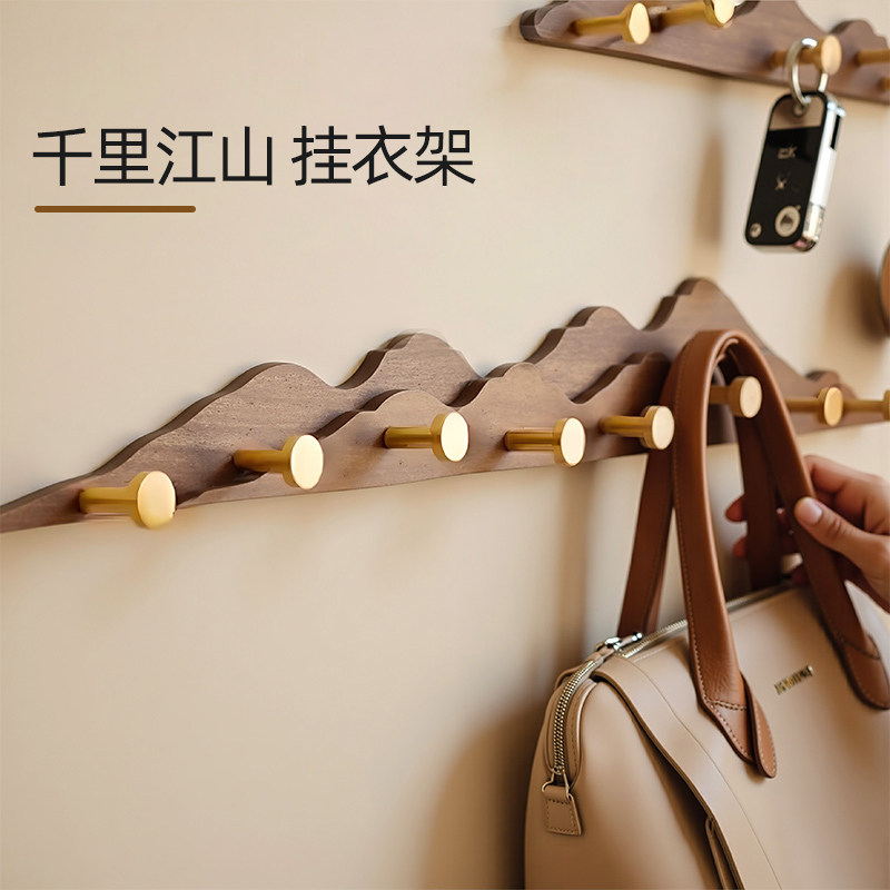 挂衣架墙上壁挂创意入户门口玄关挂衣钩进门后衣帽衣服挂钩免打孔