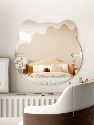 Зеркало для ванной комнаты настенное самоклеющееся акриловое детское мультипликационное туалетное зеркало высокой четкости для унитаза без дырокола клейкое зеркало для макияжа