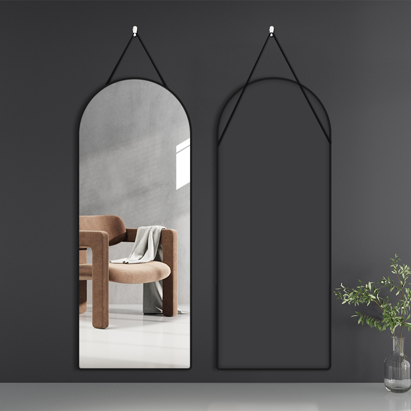 拱形全身镜挂墙穿衣镜挂绳壁挂式