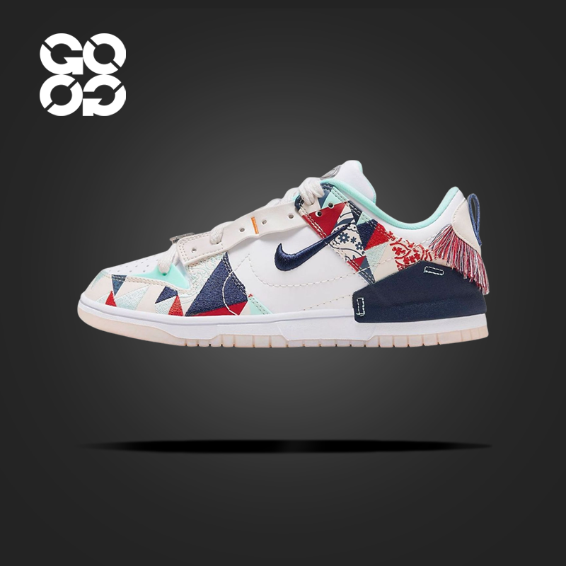 GOGO球鞋Nike Dunk Disrupt2适百搭低帮板鞋女款白蓝红FN8917-141,运动鞋new,板鞋,淘宝优惠券,粉丝福利购,淘宝优惠卷