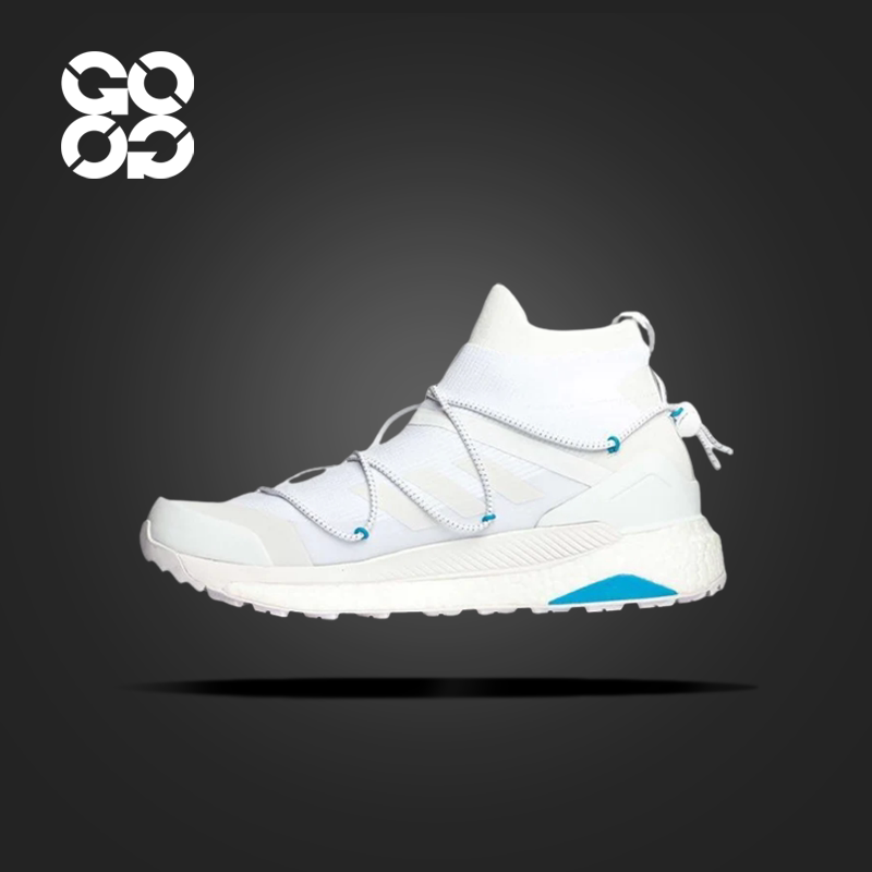 GOGO球鞋adidas Terrex Free Hiker耐磨防滑高帮登山鞋白色EF7770