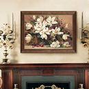 墙画美式 饰画古典花卉壁画餐厅挂画横版 走廊饭厅仿油画 客厅装 欧式