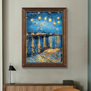 饰画玄关走廊壁画美式 装 客厅复古仿油画餐厅挂画 莫奈梵高竖款 欧式