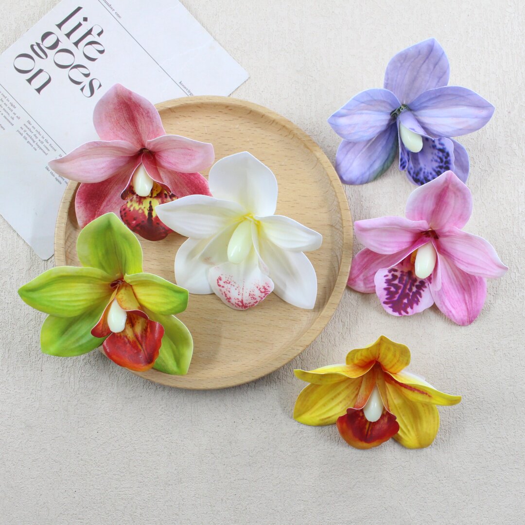 仿真胶布玉兰假花手工diy花头图片