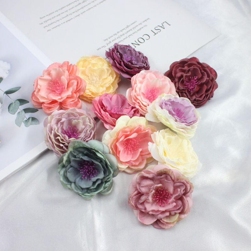 森系古装汉服头饰欧式蔷薇绢花