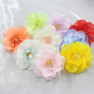 新款超仙仿真花海棠樱花假花头 手工diy材料簪花头饰花环痛包装饰