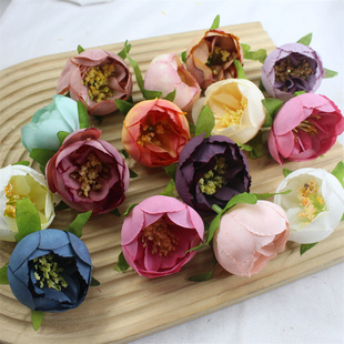 仿真水仙茶苞花朵假花绢花diy手作材料婚庆汉服古风头饰配件装饰