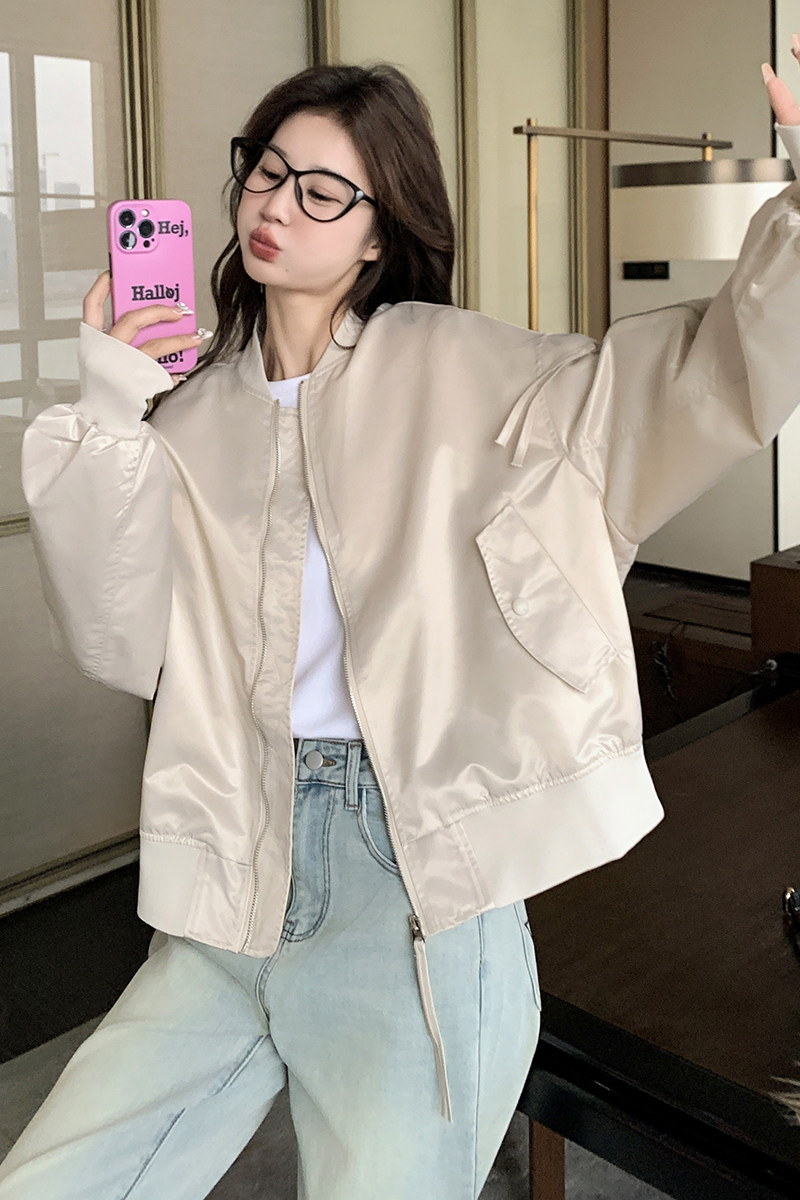 2026年秋款韩版棒球服外套女2C066-BQ001-P110-K158,女装短外套,2C066