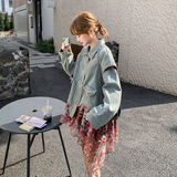 2026年秋假两件牛仔拼碎花外套2C066-3010-P145-K218，女装短外套，2C066