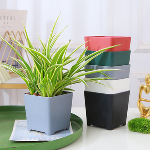 新款 加厚树脂方形花盆塑料多肉盆花盆方型加厚耐用吊兰竹柏文竹盆