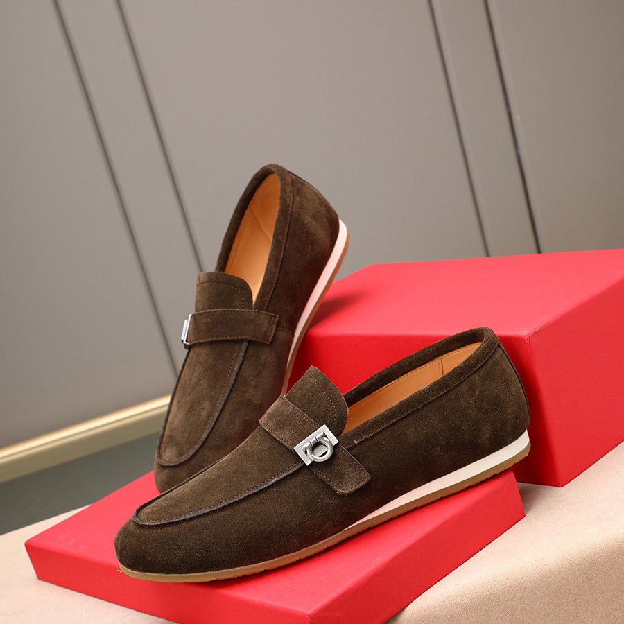 休闲牛津单鞋美磨砂皮豆豆鞋