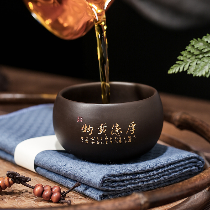 原矿紫砂罗汉杯可定制刻字