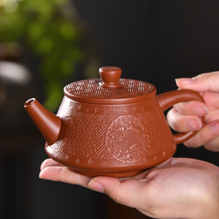 紫砂茶壶原矿大红袍石瓢凤鸣壶半手工泡茶器功夫茶具家用泡茶单壶