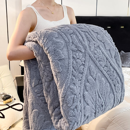 冬季加厚塔芙绒欧式花绒毯法兰绒毛毯单人双人绒沙发毯午睡毯空调