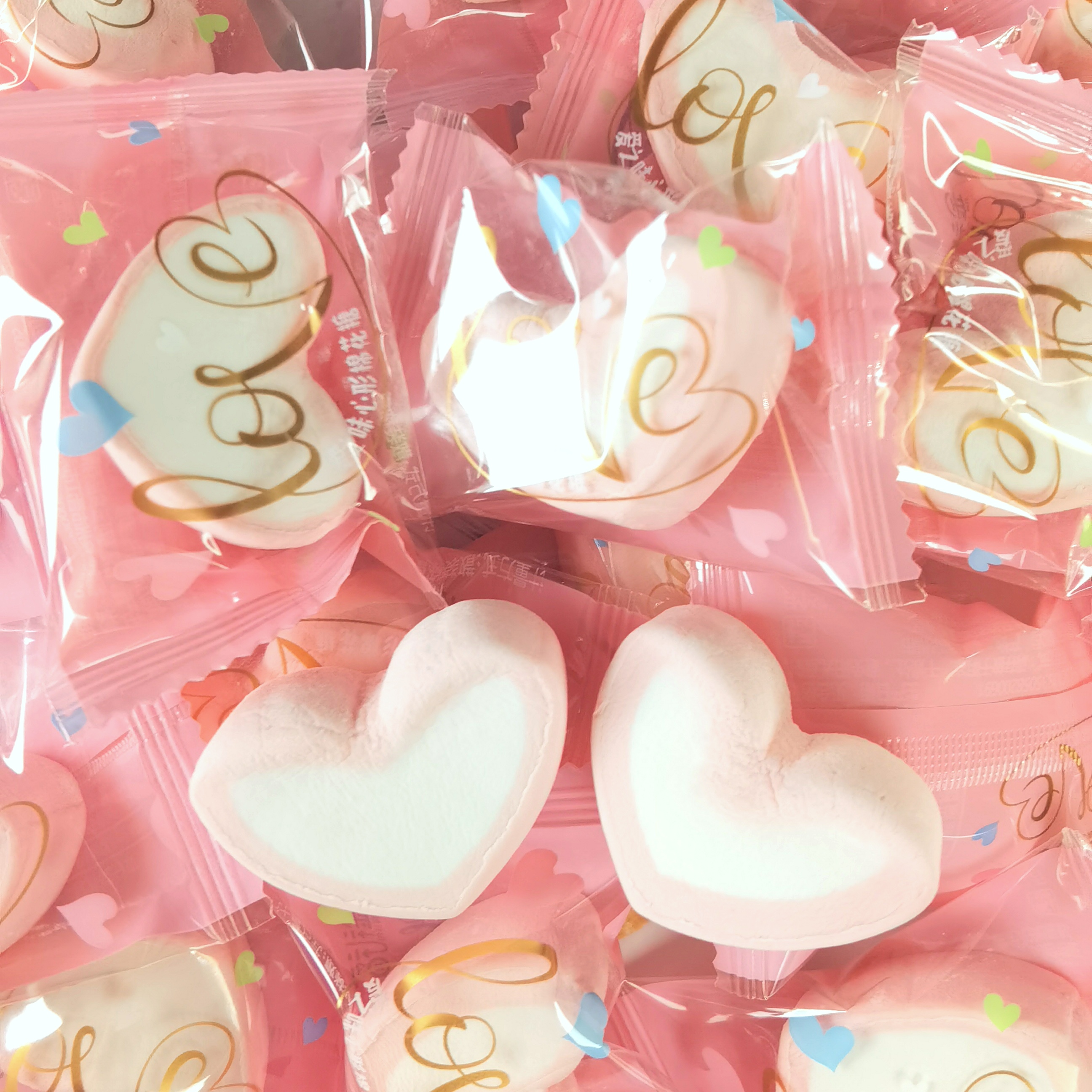 雪可滋心形棉花糖夹心糖果订婚结婚庆婚礼喜糖散装休闲儿童小零食