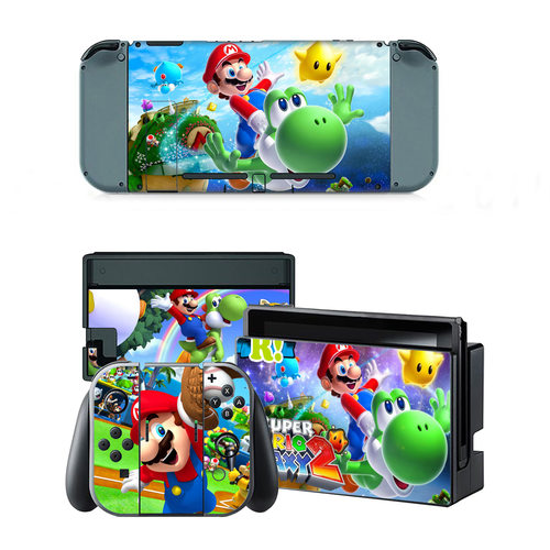 switch痛机贴纸 switch oled痛贴磨砂贴膜保护贴彩贴马里奥皮卡丘