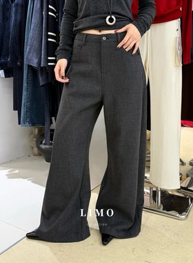 【LIMO】爆款5240#复合超柔绒加厚版弯刀西裤阔腿裤休闲裤5240-1