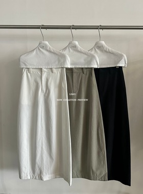 【LIMO】秋上新！极简廓形压线显瘦高腰长半身裙5830