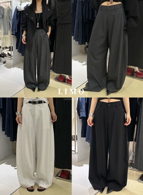 【LIMO】秋季爆款升级韩系简约百搭老钱前中压弯刀西裤休闲裤5870