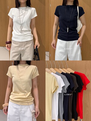 【LIMO】夏上新！正品兰精天丝莫代尔8色小圆领高质感短袖T恤5588