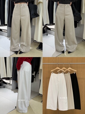 【LIMO】冬上新爆款加厚加绒简约百搭保暖休闲阔腿西裤休闲裤5913