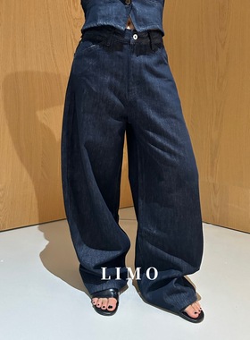 【LIMO】秋上新！老钱风复古原牛弯刀裤牛仔裤  5846