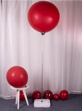 空飘气球支架碗地飘大球立柱拖碗36寸假氦飘2米3米伸缩杆托碗