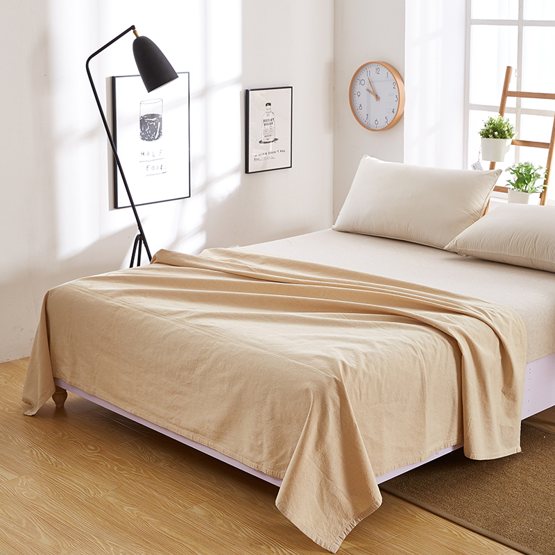 绿洲特价拼接床单尺寸2.1米*2.1米本色没有染色薄款薄厚不一床单