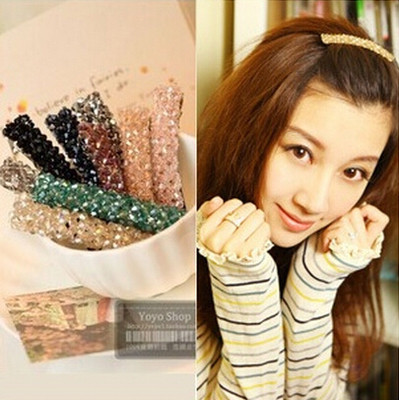 甜美韩国发饰弹簧夹水晶发夹头发饰品夹子发前边夹发卡顶夹女头饰|msdalam kategori Aksesori/Barang Kemas Fesyen, Aksesori rambut - dari Buy2taobao.com untuk memberikan perkhidmatan ejen Taobao profesional membeli