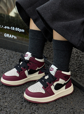 儿童板鞋高帮女童鞋子加绒运动鞋二棉2025冬季新款男童冬鞋棉鞋